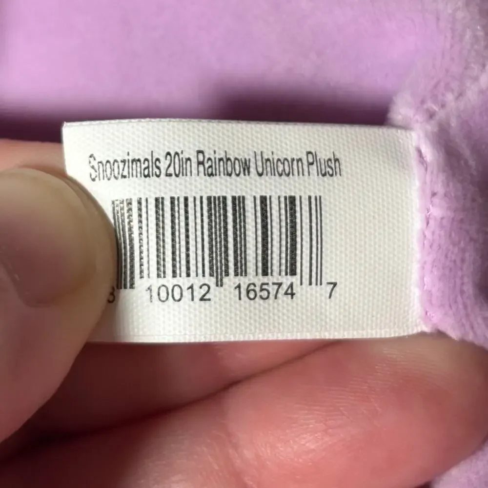 Snoozimals NWT Purple Unicorn Pillow Plush 20